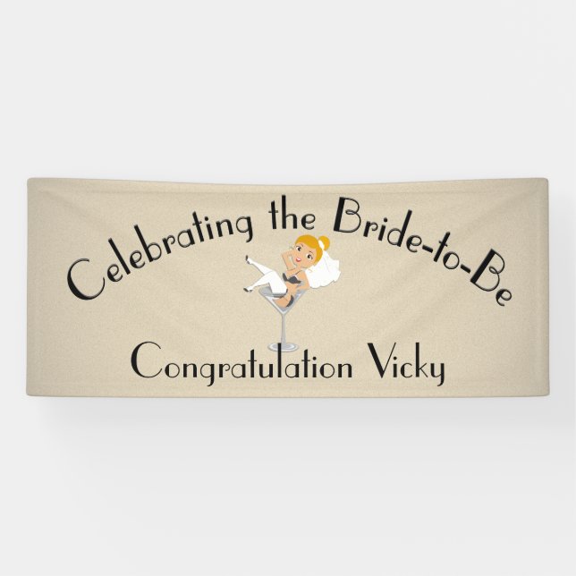Celebrating the Bride to Be Shower / Party Ginger Banner (Horizontal)