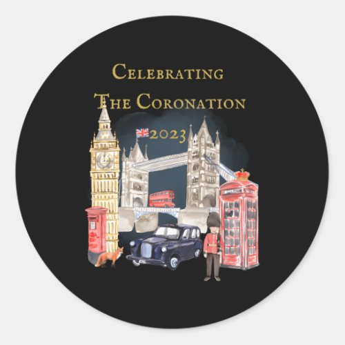 Celebrating The Coronation 2023 King Charles Iii L Classic Round Sticker