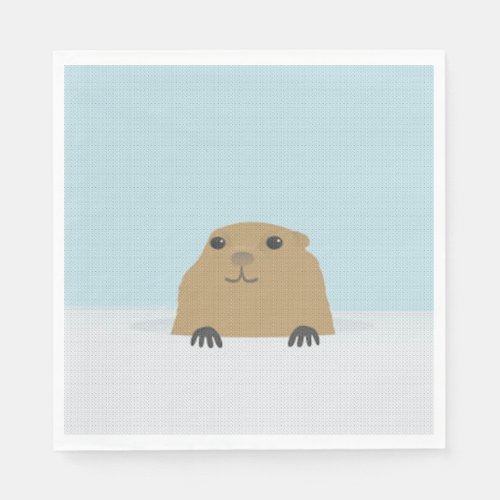 Celebrating THE Day Groundhog Day Party Napkins