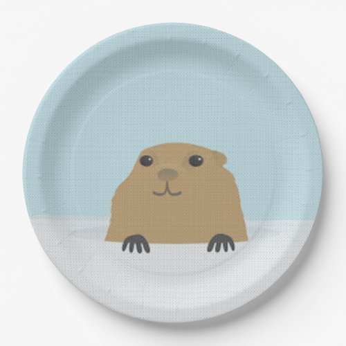 Celebrating THE Day Groundhog Day Party Paper Plates