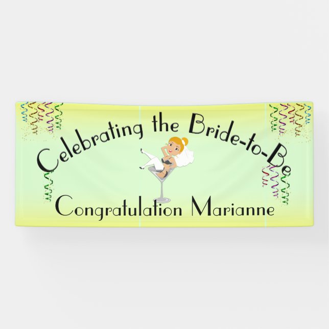 Celebrating the Ginger Bride to Be Shower / Party Banner (Horizontal)