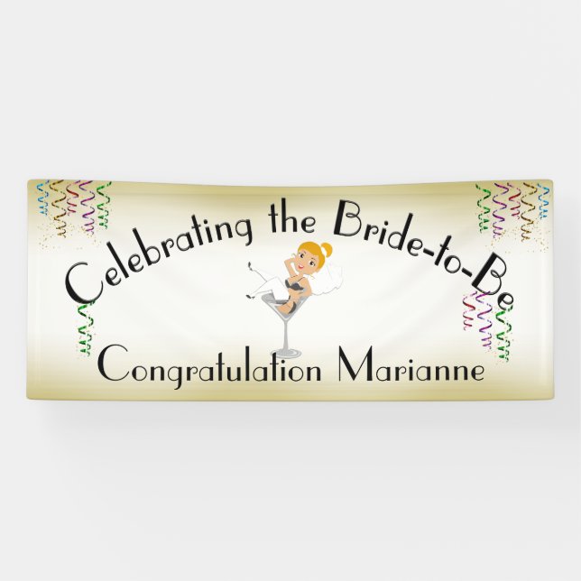 Celebrating the Ginger Bride to Be Shower / Party Banner (Horizontal)
