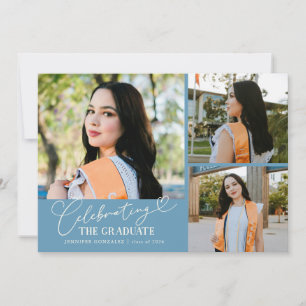 Celebrating the Graduate Denim Blue Multi Photo Announcement