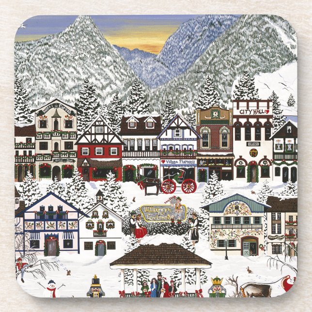 Celebrating the Holidays in Leavenworth Beverage Coaster (Front)