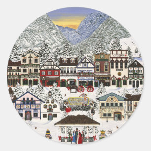 Celebrating the Holidays in Leavenworth Classic Round Sticker