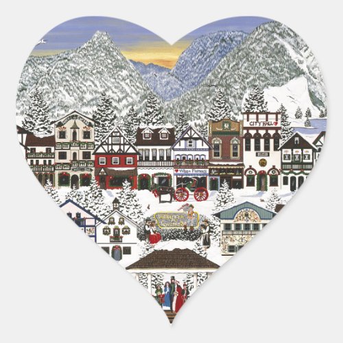 Celebrating the Holidays in Leavenworth Heart Sticker