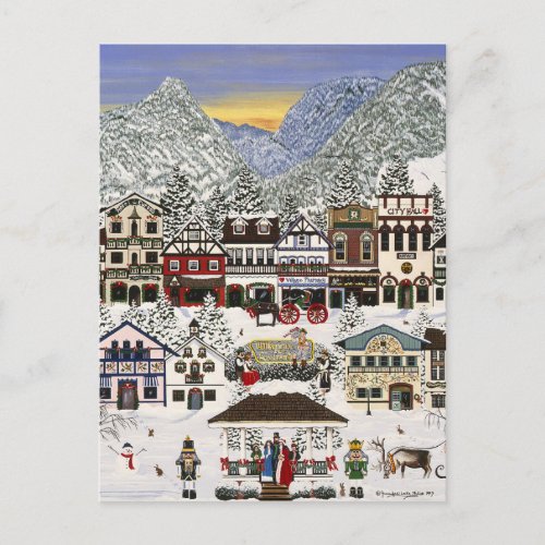 Celebrating the Holidays in Leavenworth Holiday Postcard