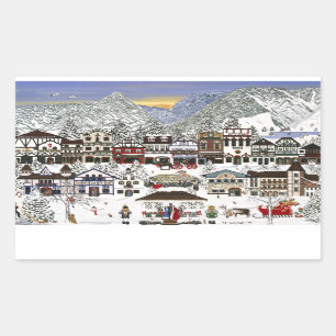 Celebrating the Holidays in Leavenworth Rectangular Sticker
