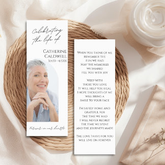 Celebrating the Life Arch Photo Keepsake Bookmark