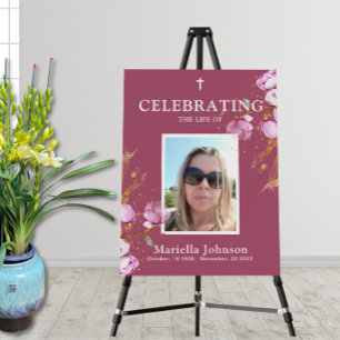 Celebrating the life Floral Funeral Foam Board