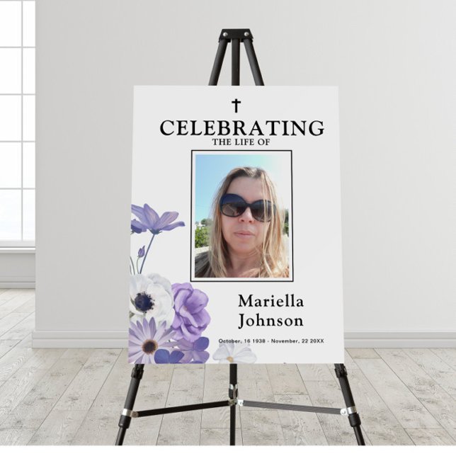 Celebrating the life Floral Funeral  Foam Board (Creator Uploaded)