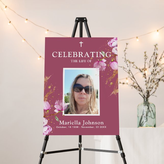 Celebrating the life Floral Funeral Foam Board (In Situ (Stand))