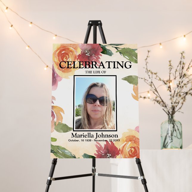 Celebrating the life Floral Funeral  Poster (In Situ (Stand))