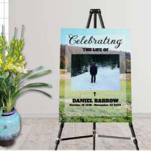 Celebrating the life for Men Funeral Foam Board