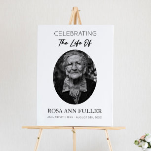 Celebrating The Life Funeral Memorial Repast Sign