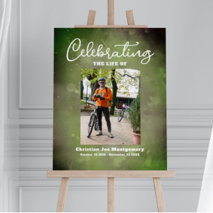 Celebrating the life Green Photo Funeral Foam Board