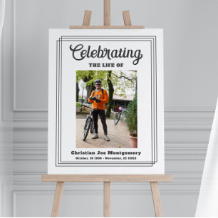 Celebrating the life Grey Photo Funeral Foam Board