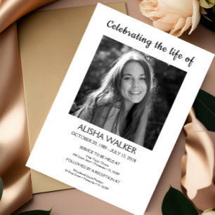 Celebrating the life Invitation, Memorial Service Invitation
