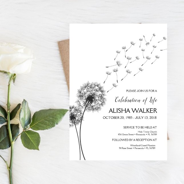 Celebrating the life Invitation, Memorial Service  Invitation (Creator Uploaded)