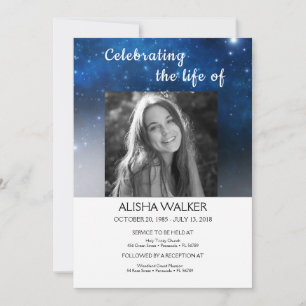 Celebrating the life Invitation, Memorial Service Invitation
