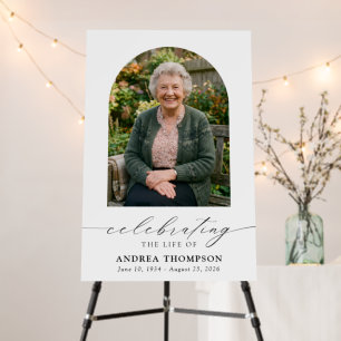 Celebrating the Life Large Arch Photo Funeral Foam Board