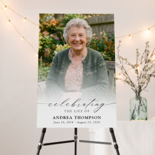 Celebrating the Life Memorial Large Photo Funeral Foam Board