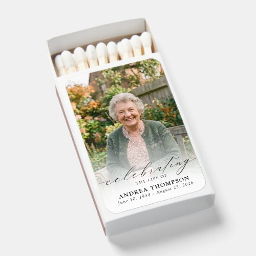 Celebrating the Life Memorial Photo Funeral Matchboxes