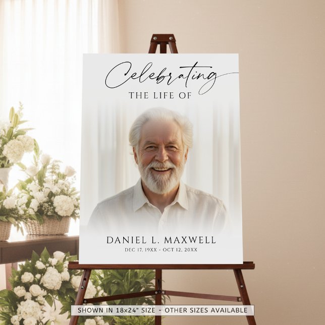 Celebrating the Life Memorial Photo Welcome Foam Board (Creator Uploaded)