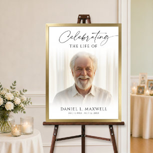 Celebrating the Life Memorial Photo Welcome Poster