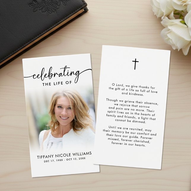 Celebrating the Life Memorial Prayer Cards (Creator Uploaded)
