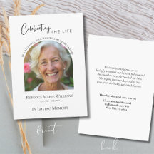 Celebrating The Life Modern Arch Photo Invitation