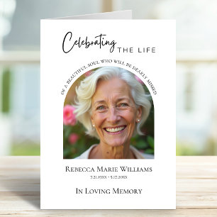 Celebrating The Life Modern Photo Funeral Program