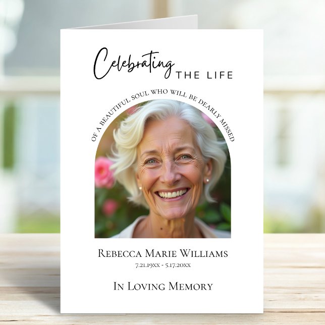 Celebrating The Life Modern Photo Funeral Program (Celebrating The Life Modern Photo Funeral Program
)