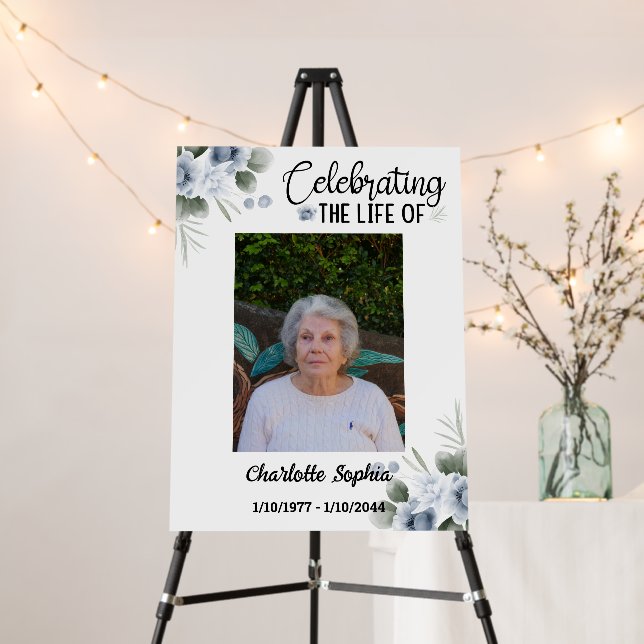 Celebrating The Life Of Custom Name & Photo Foam Board (In Situ (Stand))