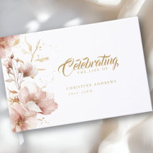 "Celebrating the Life of" Elegant Floral Funeral 