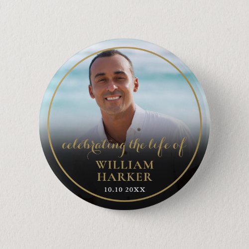 Celebrating The Life Of Funeral Photo Button