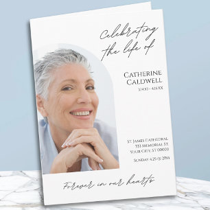 Celebrating The Life Of Modern Arch Funeral Program