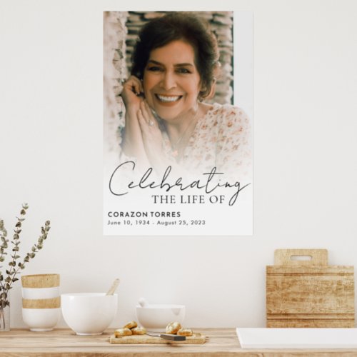 Celebrating the Life of Name Photo Funeral Poster