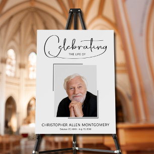Celebrating the Life of Photo Memorial Funeral Foam Board