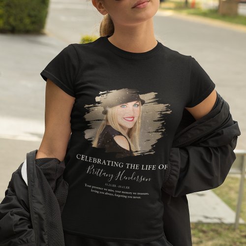 Celebrating The Life Of | Photo Memorial T-Shirt