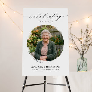 Celebrating the Life Oval Large Funeral Photo Foam Board