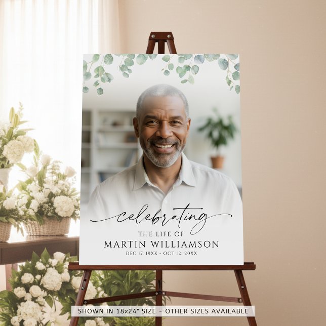 Celebrating the Life Photo Botanical Welcome Sign (Creator Uploaded)