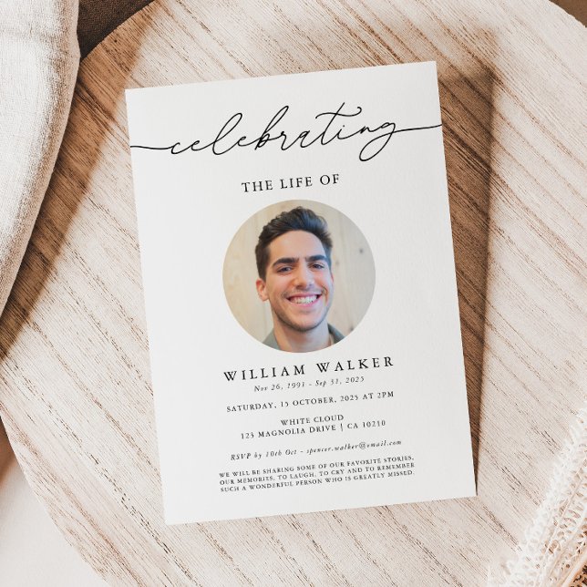 Celebrating The Life Photo Celebration Of Life  Invitation (Creator Uploaded)