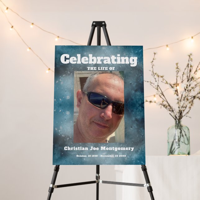 Celebrating the life  Photo Funeral  Foam Board (In Situ (Stand))