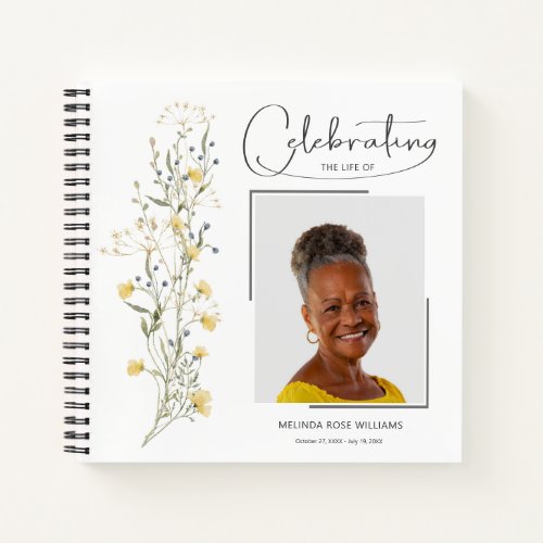 Celebrating the Life Photo Funeral Guest Book