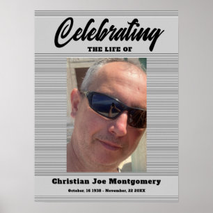 Celebrating the life  Photo Funeral  Poster