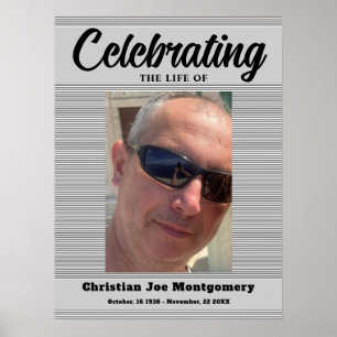 Celebrating the life  Photo Funeral  Poster