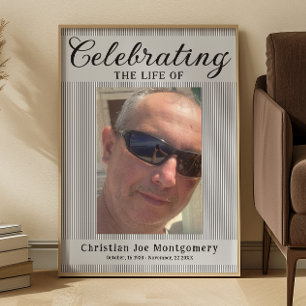 Celebrating the life  Photo Funeral  Poster