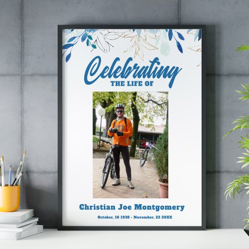 Celebrating the life  Photo Funeral  Poster