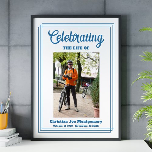 Celebrating the life  Photo Funeral  Poster